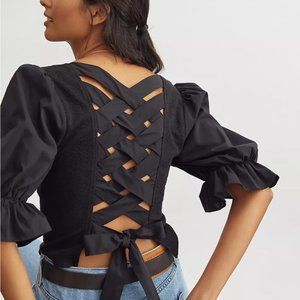 Anthropologie TIE-BACK CORSET TOP NWT
